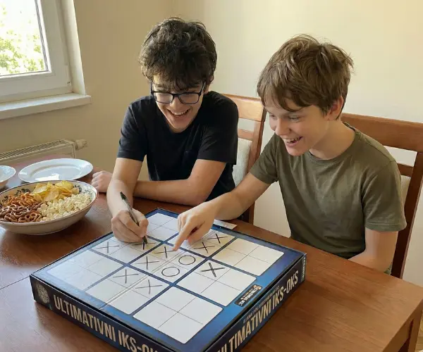 Ultimativni Iks-Oks koji igraju 2 deteta